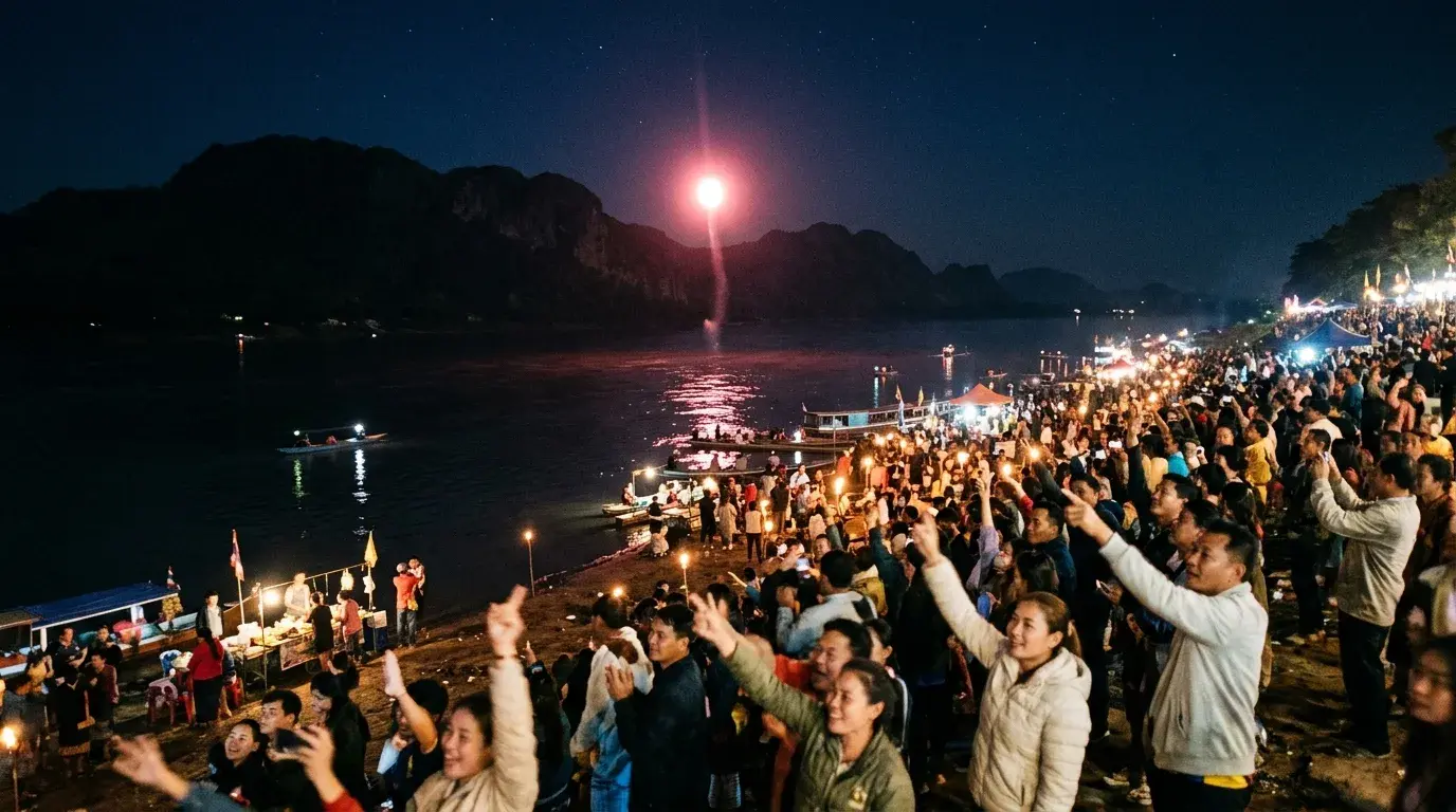 Naga Fireball Night in Bueng Kan, Bueng Kan, Thailand