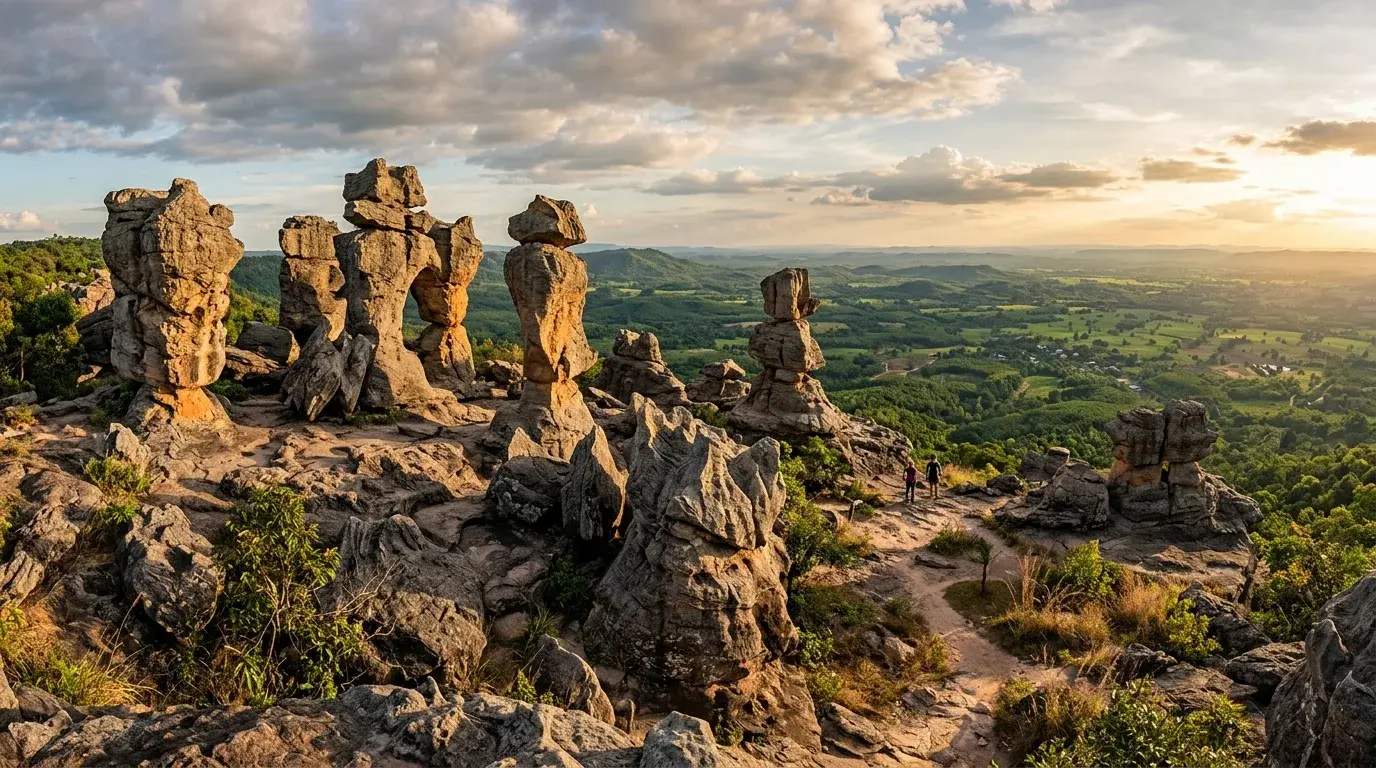 Pha Hin Ngam Stone Garden in Chaiyaphum, Chaiyaphum, Thailand