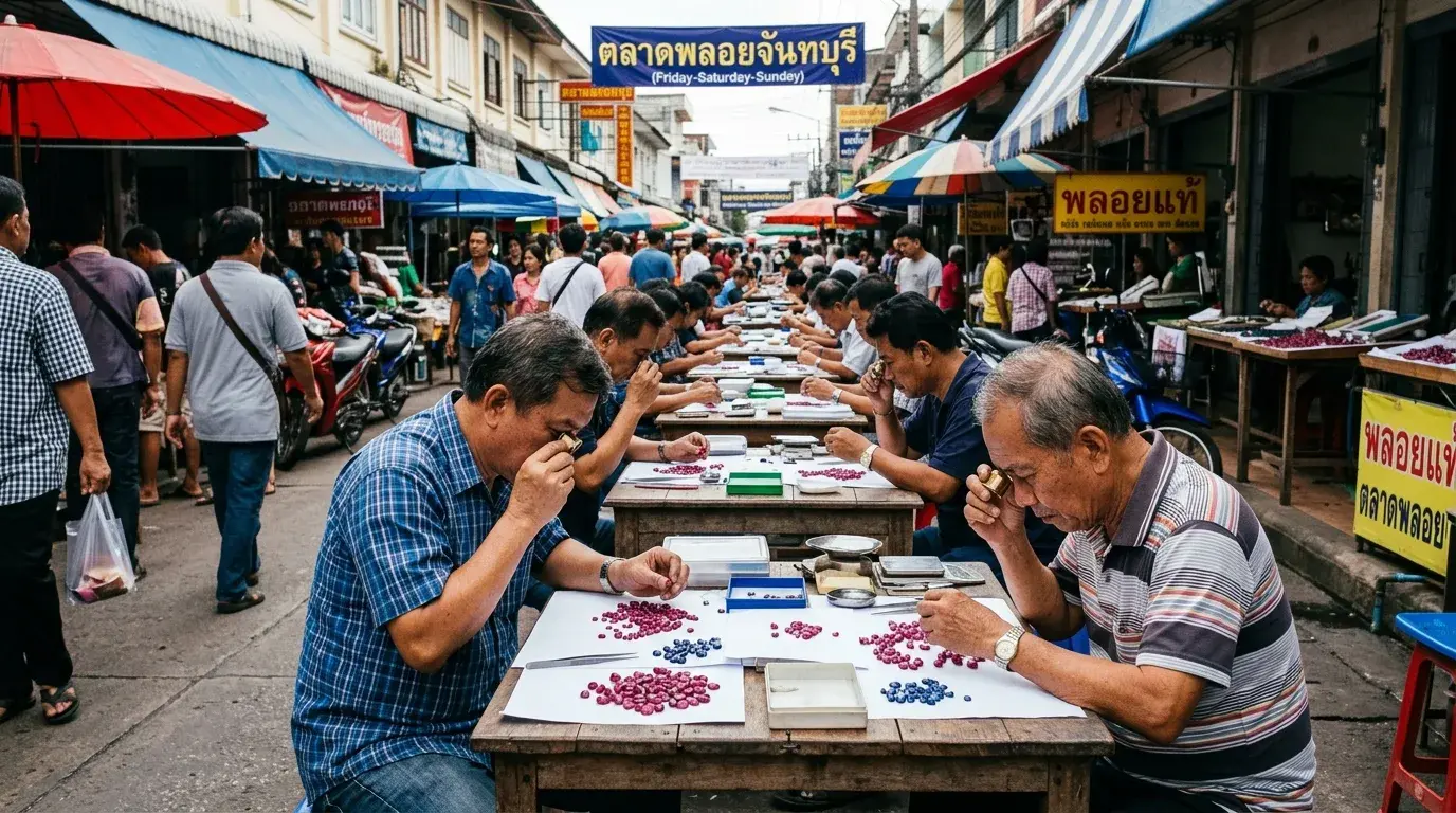 Gem Market Trading Floor in Chanthaburi, Chanthaburi, Thailand