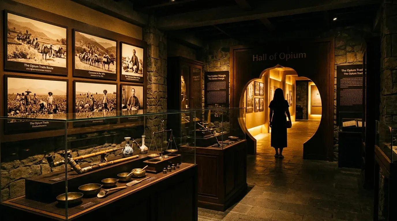 Opium Museum Interior at Golden Triangle, Chiang Rai, Thailand