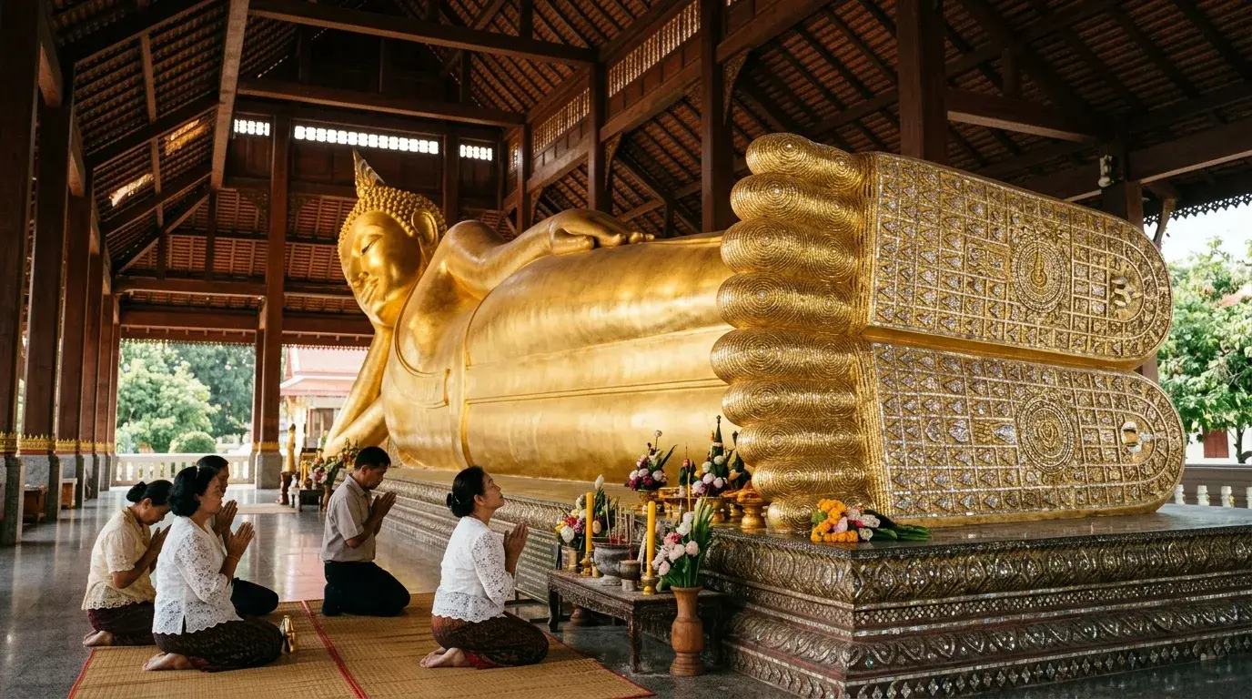 Wat Hat Yai Nai Reclining Buddha in Hat Yai, Songkhla, Thailand