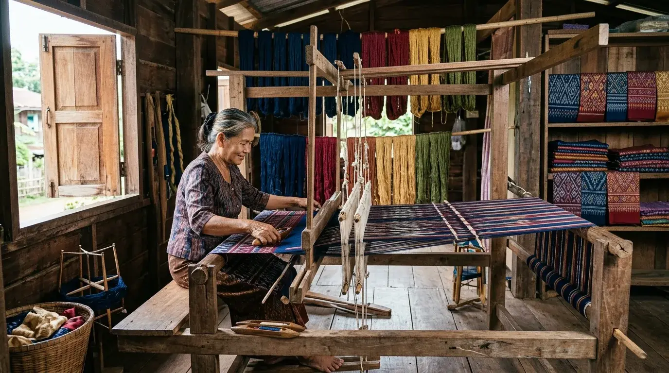 Isan Silk Weaving Village in Kalasin, Kalasin, Thailand