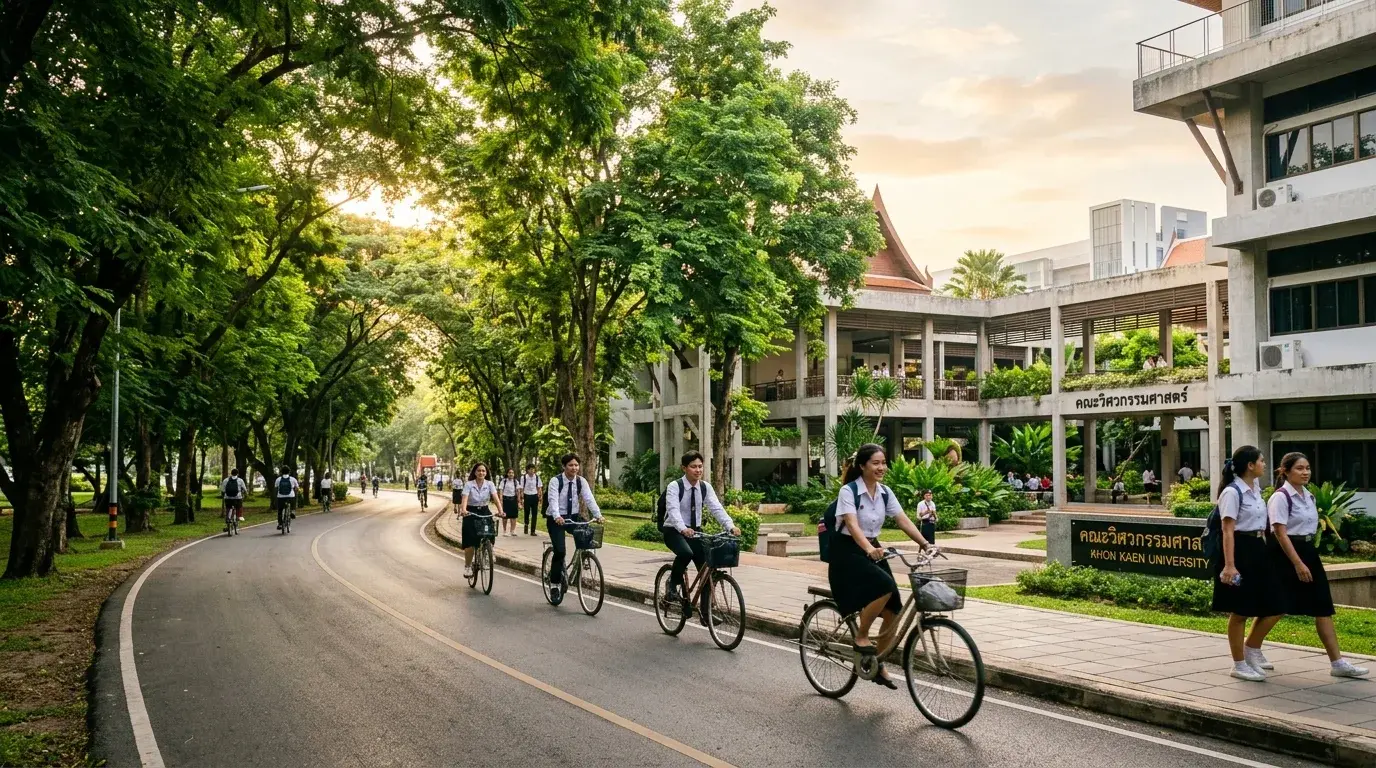 Khon Kaen University Campus Green Morning in Khon Kaen, Khon Kaen, Thailand