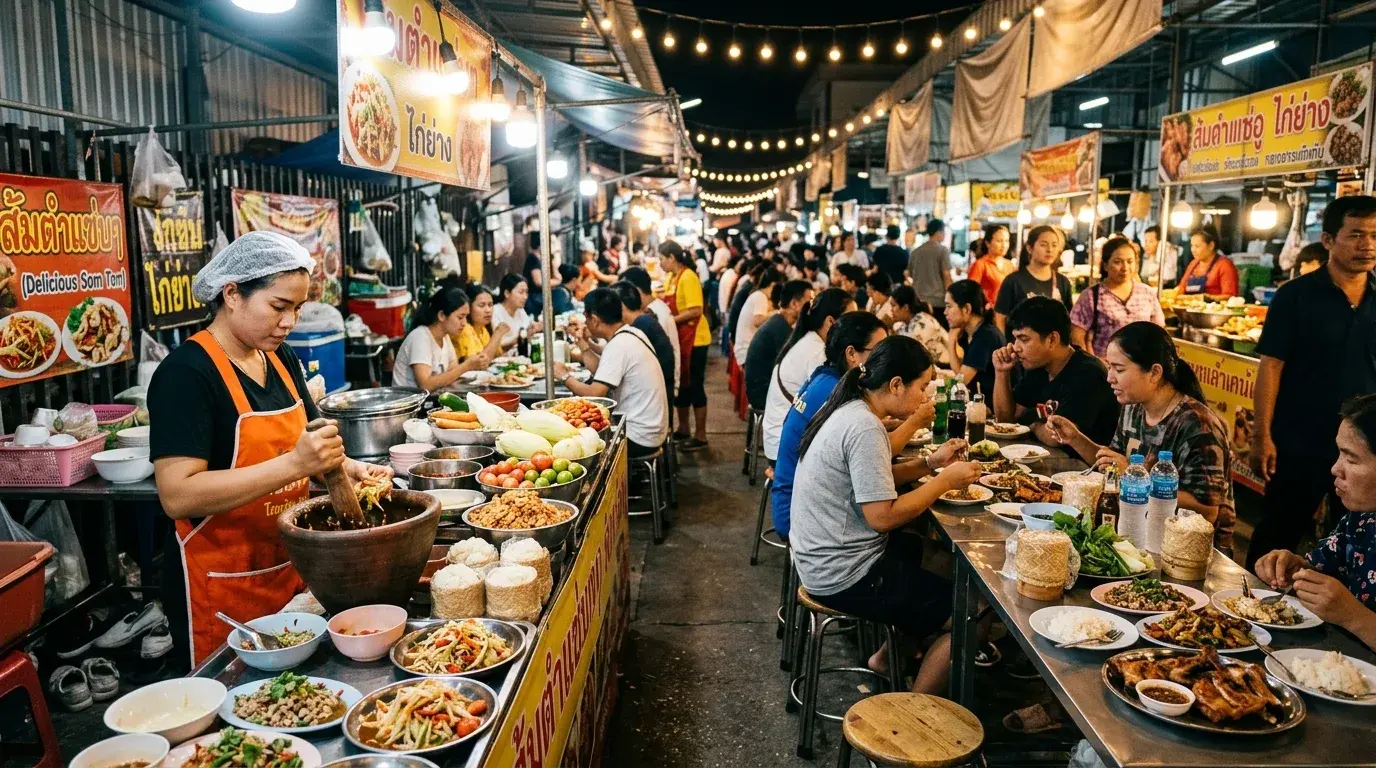 Night Market Isan Street Food in Khon Kaen, Khon Kaen, Thailand