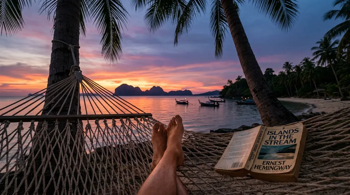 Sunset from a Beach Hammock in Koh Bulon, Satun, Thailand