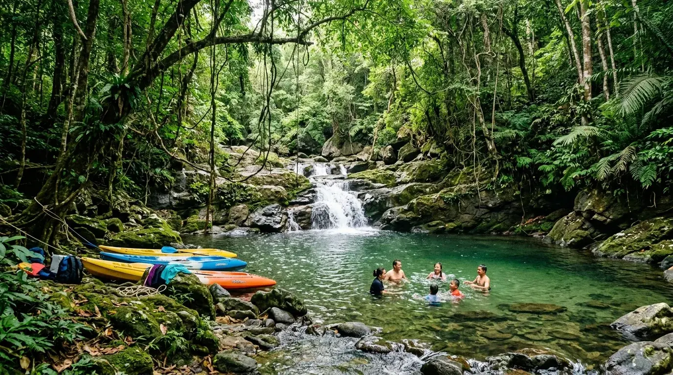 Klong Chao Waterfall and Estuary in Koh Kood, Trat, Thailand