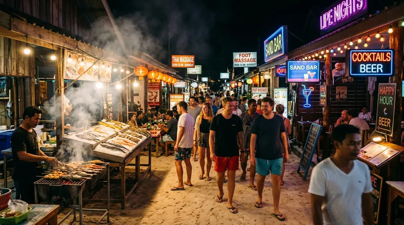 Walking Street Night Market in Koh Lipe, Satun, Thailand