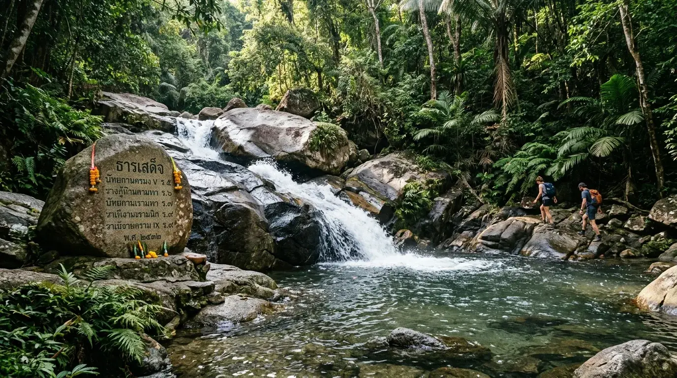 Than Sadet Waterfall and Jungle River in Koh Phangan, Surat Thani, Thailand