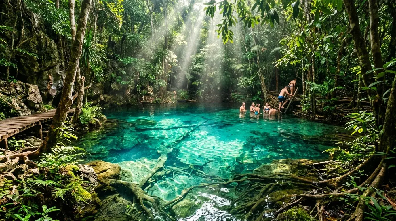 Emerald Pool Jungle Stream in Krabi, Krabi, Thailand