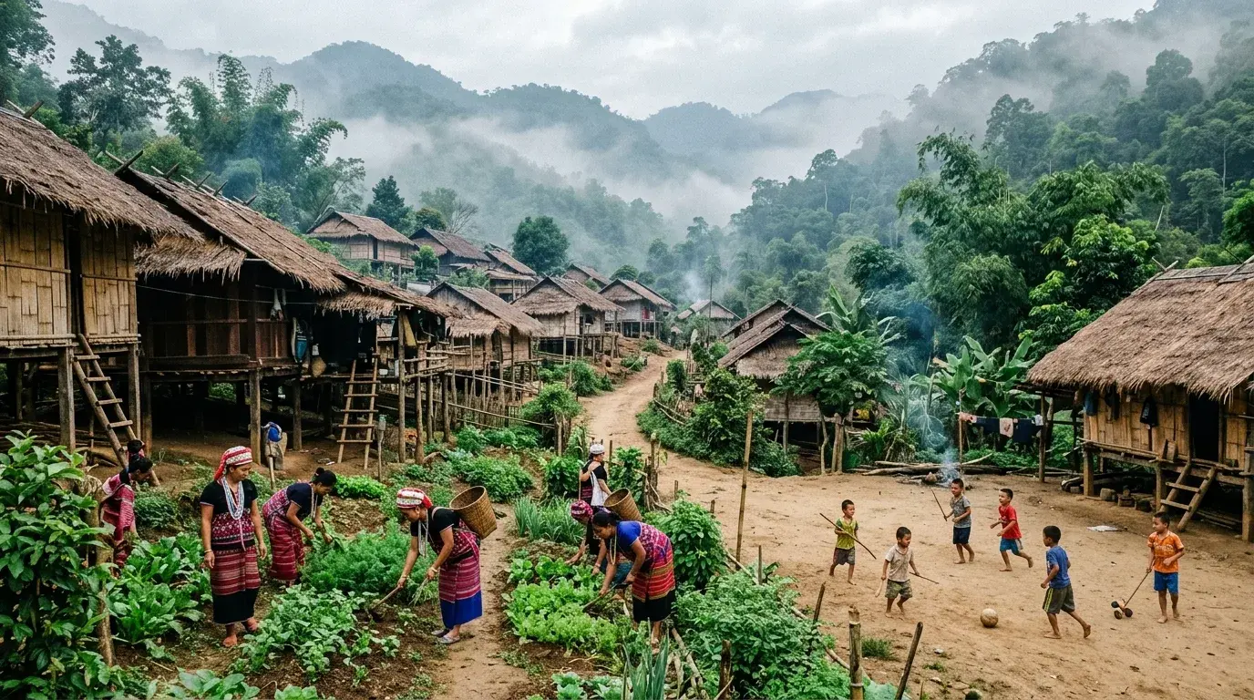Karen Village Life in Mae Sariang, Mae Hong Son, Thailand