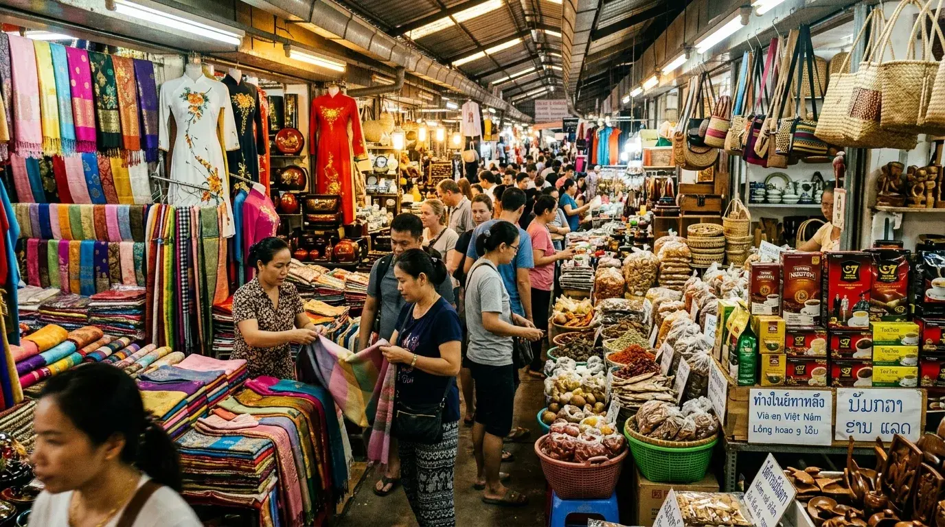 Indochina Market in Mukdahan, Mukdahan, Thailand