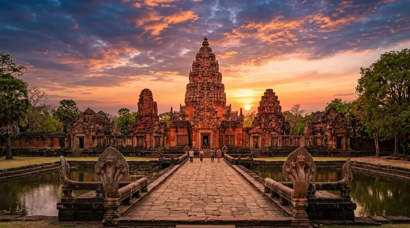Phimai Historical Park Khmer Temple in Nakhon Ratchasima, Nakhon Ratchasima, Thailand