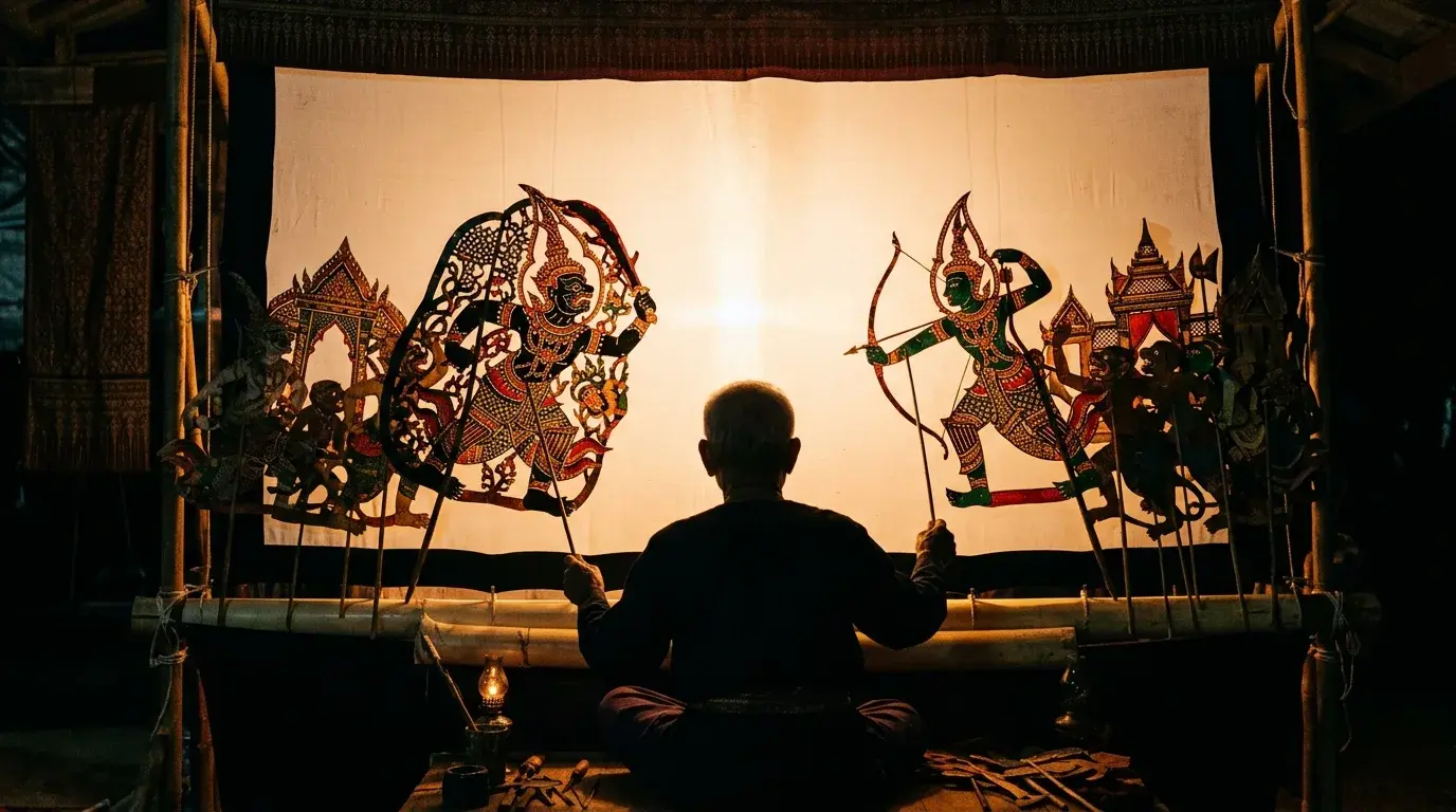 Nang Talung Shadow Puppet Performance in Nakhon Si Thammarat, Nakhon Si Thammarat, Thailand