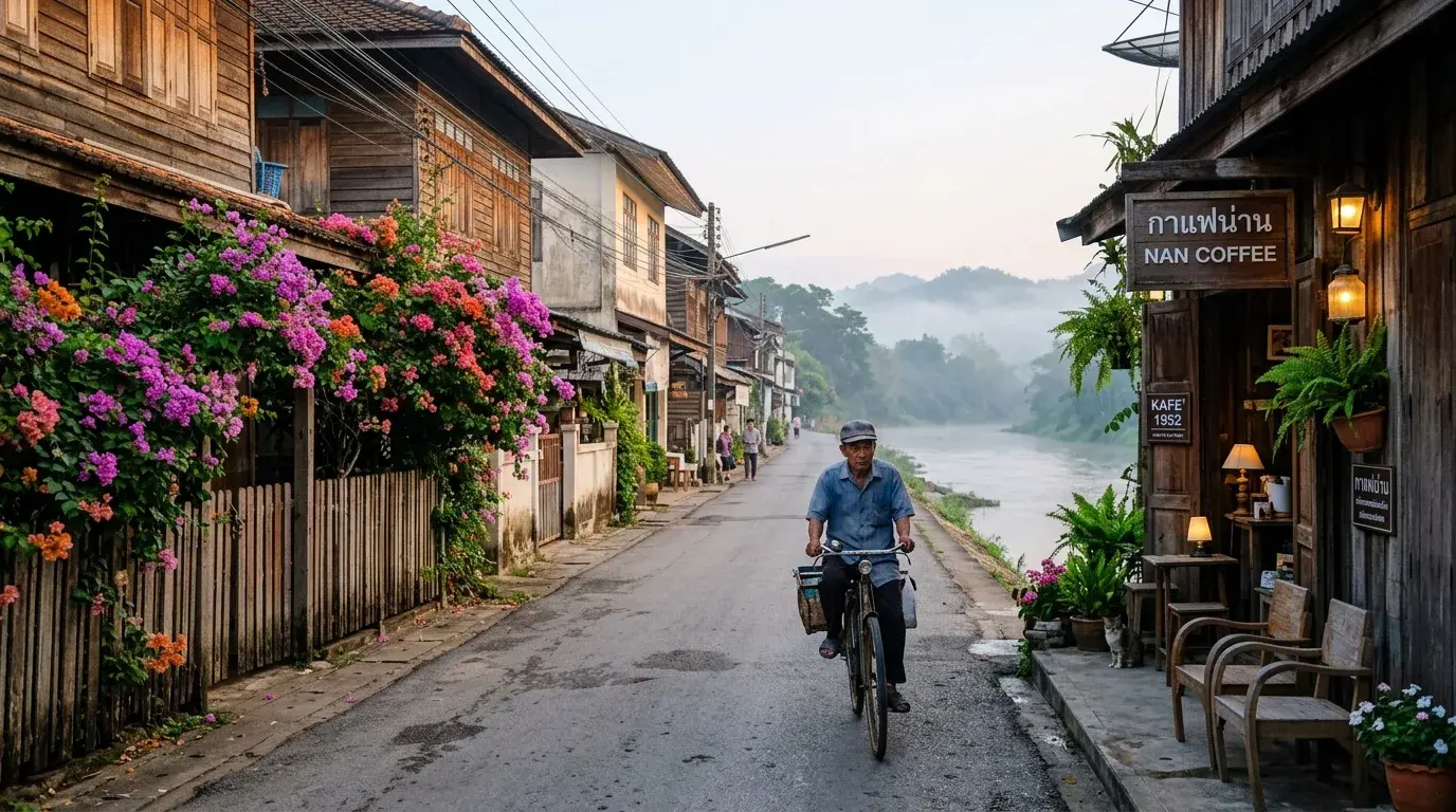 Nan Riverside Old Town in Nan, Nan, Thailand