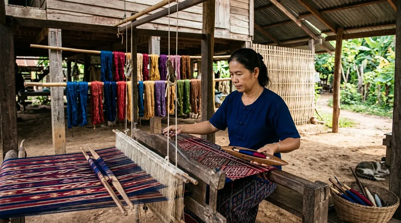 Local Silk Weaving in Nong Bua Lamphu, Nong Bua Lamphu, Thailand