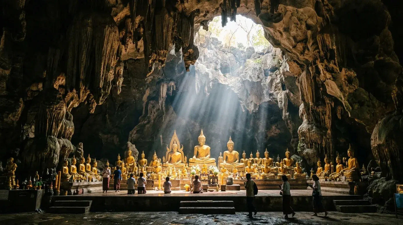 Tham Khao Luang Cave Temple in Phetchaburi, Phetchaburi, Thailand