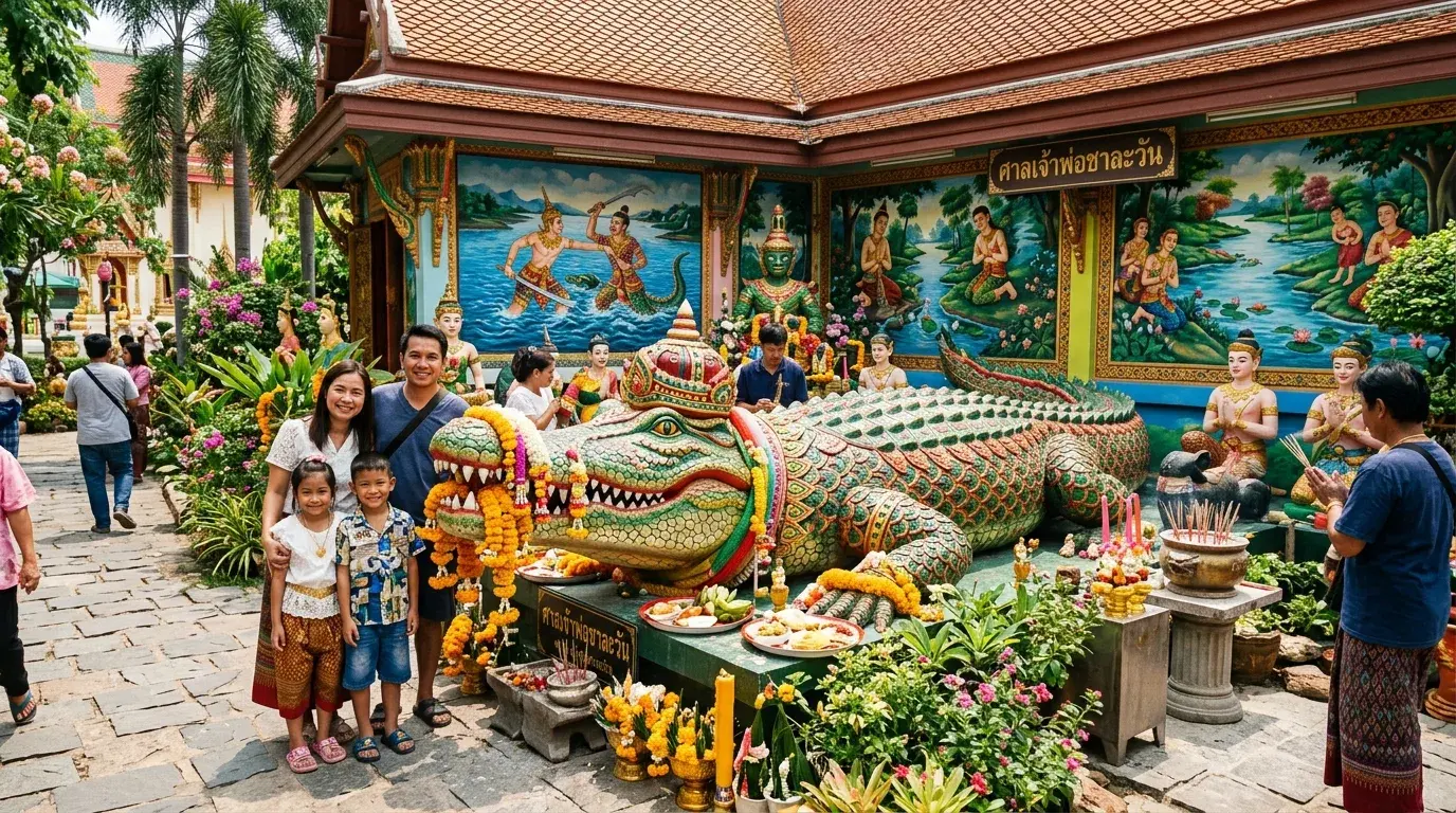 Chalawan Crocodile Legend Shrine in Phichit, Phichit, Thailand