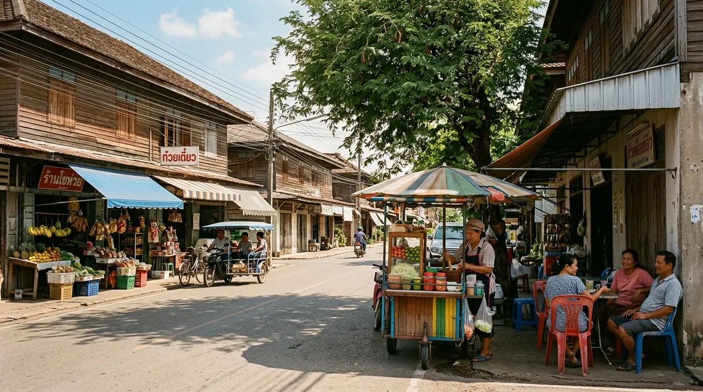 Quiet Central Plains Town Life in Phichit, Phichit, Thailand