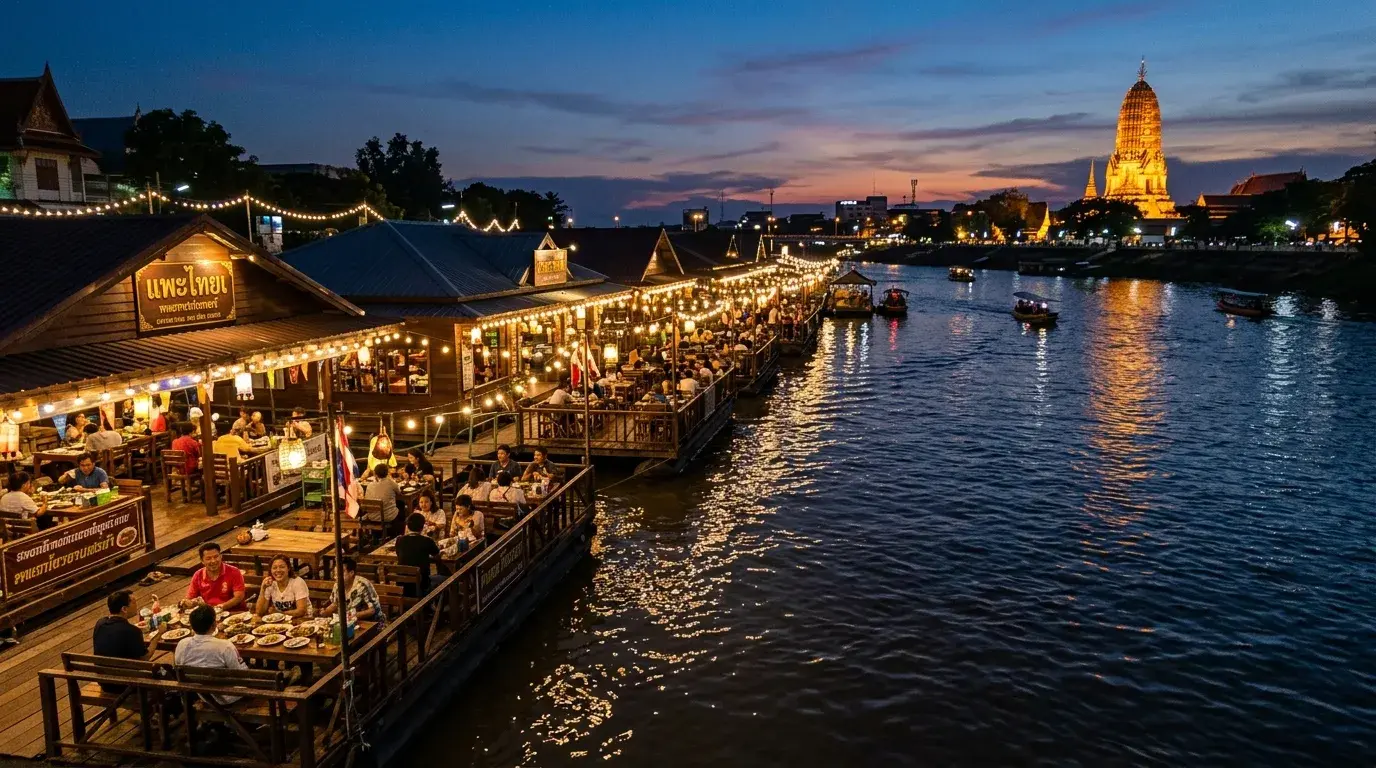 Nan River Houseboat Restaurants in Phitsanulok, Phitsanulok, Thailand