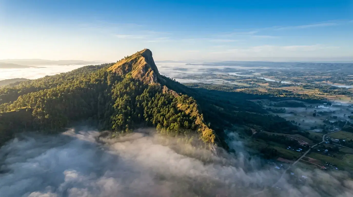 Boat-Shaped Peak Panorama in Phu Ruea, Loei, Thailand