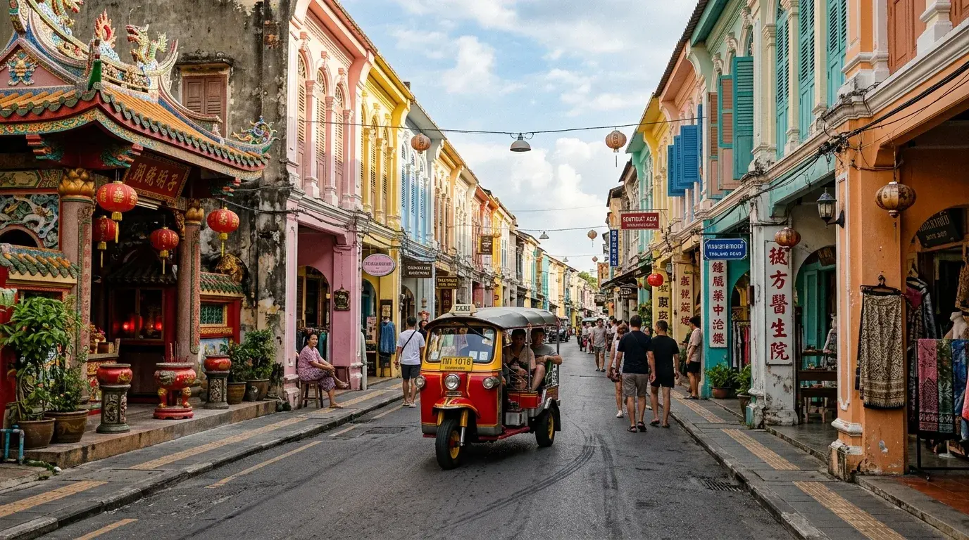 Phuket Old Town Sino-Portuguese Shophouses in Phuket, Phuket, Thailand