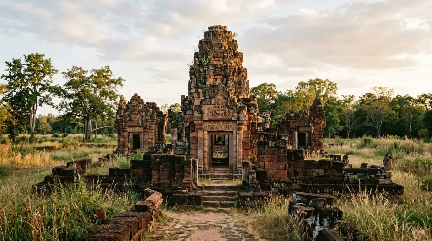 Ancient Khmer Ruins in the Eastern Plains in Prachinburi, Prachinburi, Thailand