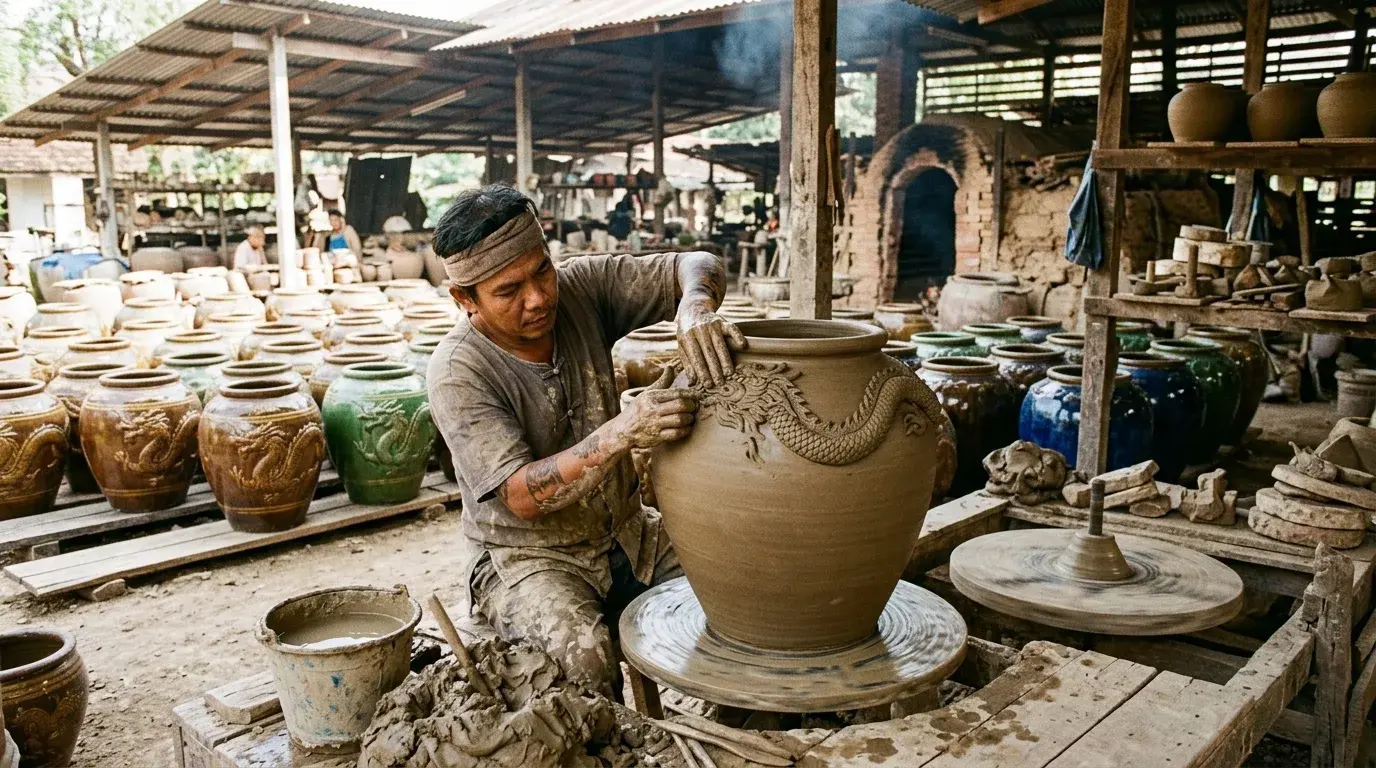 Dragon Jar Pottery Workshop in Ratchaburi, Ratchaburi, Thailand
