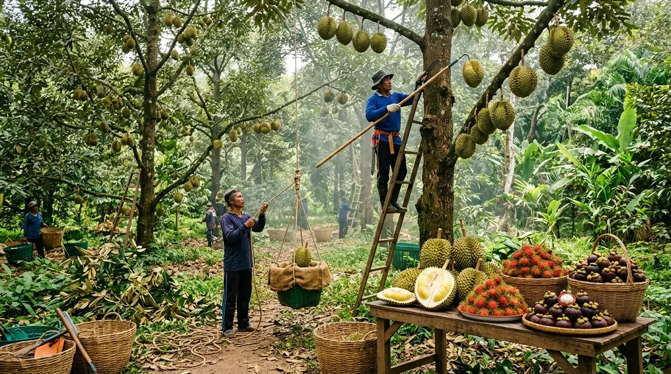Durian and Tropical Fruit Orchards in Rayong, Rayong, Thailand