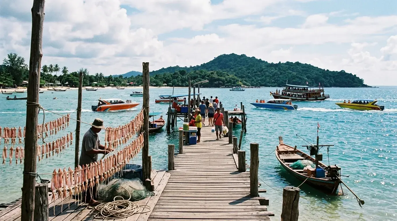 Ko Samet Island View from the Coast in Rayong, Rayong, Thailand
