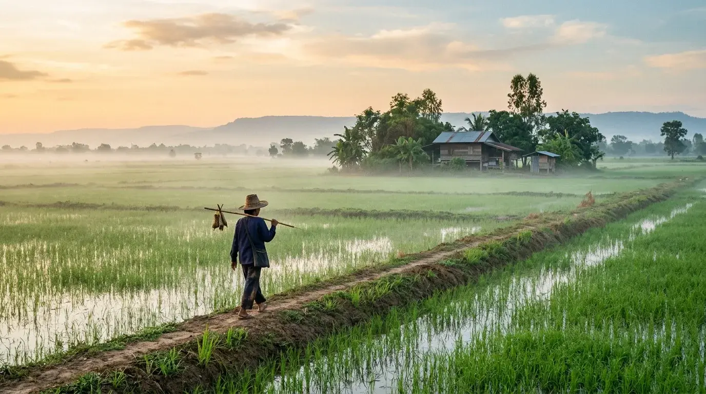 Quiet Rural Life in Thailand's Eastern Frontier in Sa Kaeo, Sa Kaeo, Thailand