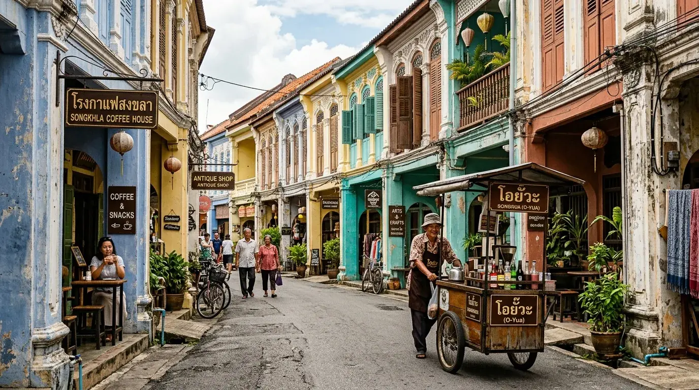 Songkhla Old Town Portuguese Architecture in Songkhla, Songkhla, Thailand