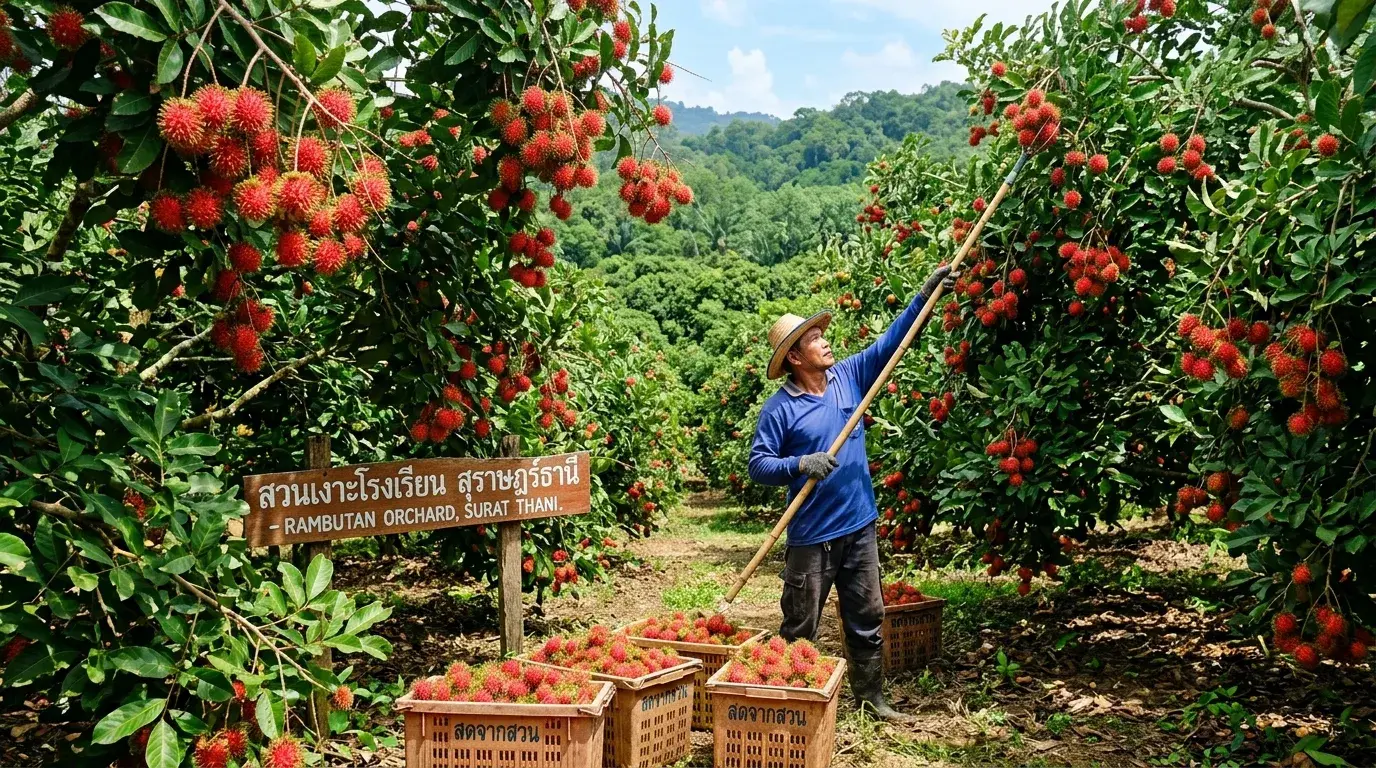 Rambutan Orchards of Surat Thani in Surat Thani, Surat Thani, Thailand