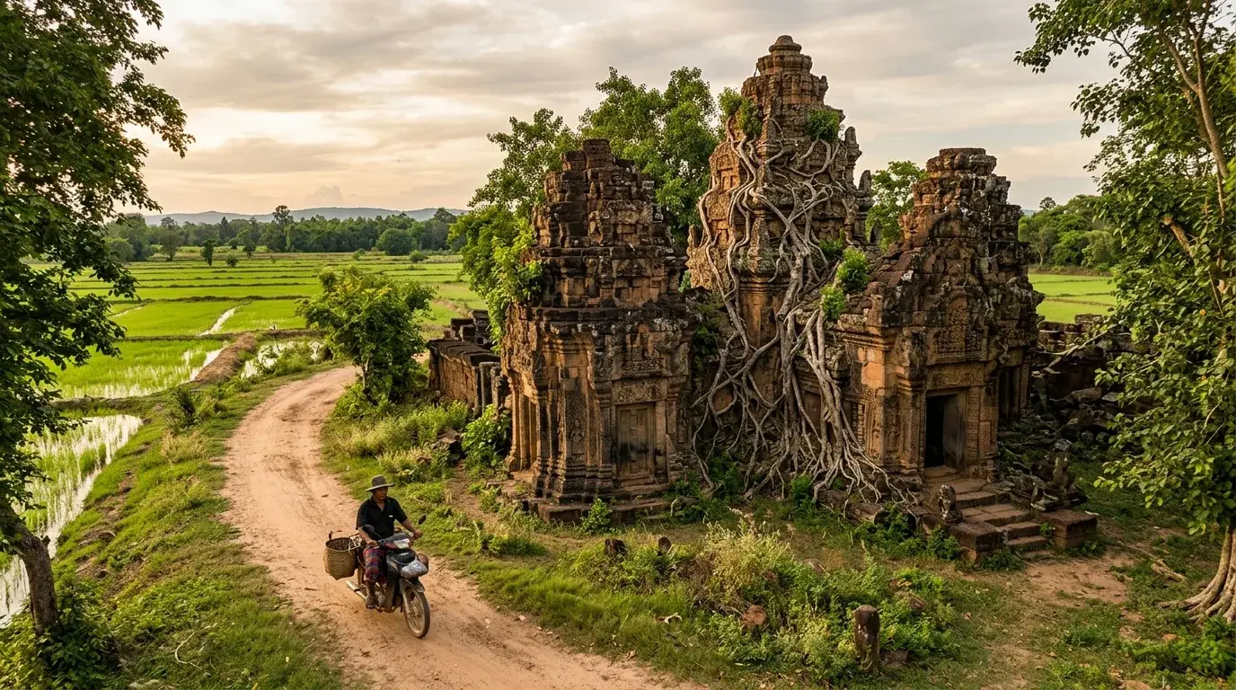 Khmer Ruins in the Isan Countryside in Surin, Surin, Thailand
