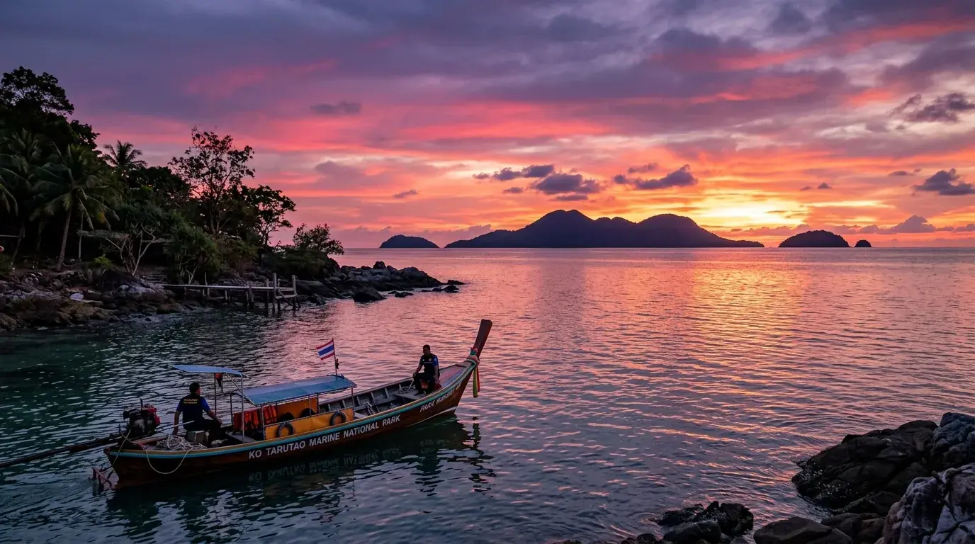 Sunset Gateway to Koh Lipe in Tarutao, Satun, Thailand