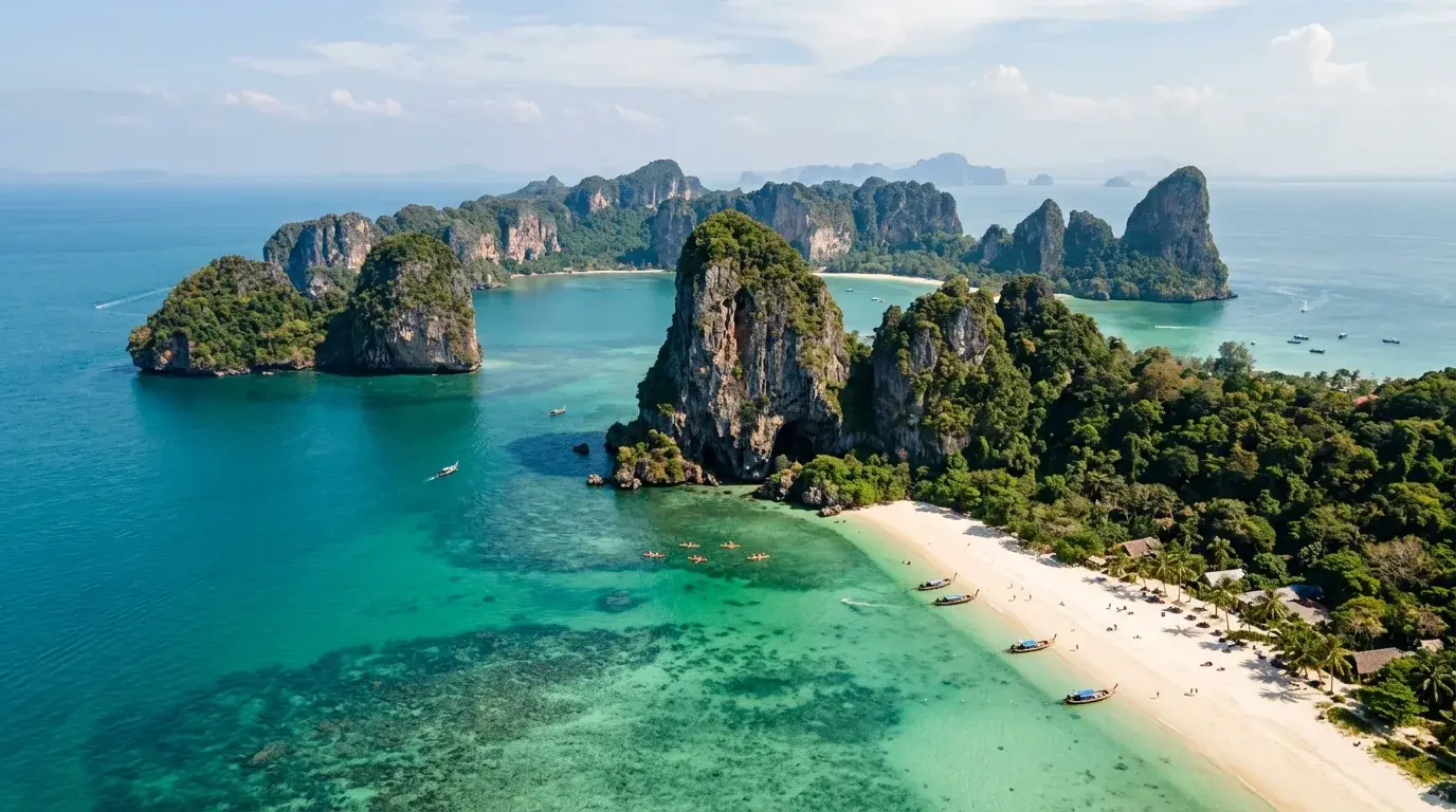 Cave Islands of the Trang Archipelago in Trang, Trang, Thailand