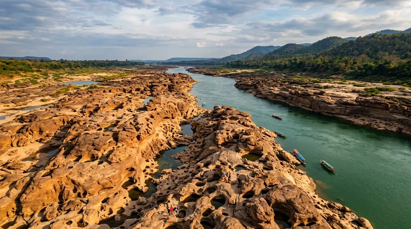 Sam Phan Bok Grand Canyon of Thailand in Ubon Ratchathani, Ubon Ratchathani, Thailand