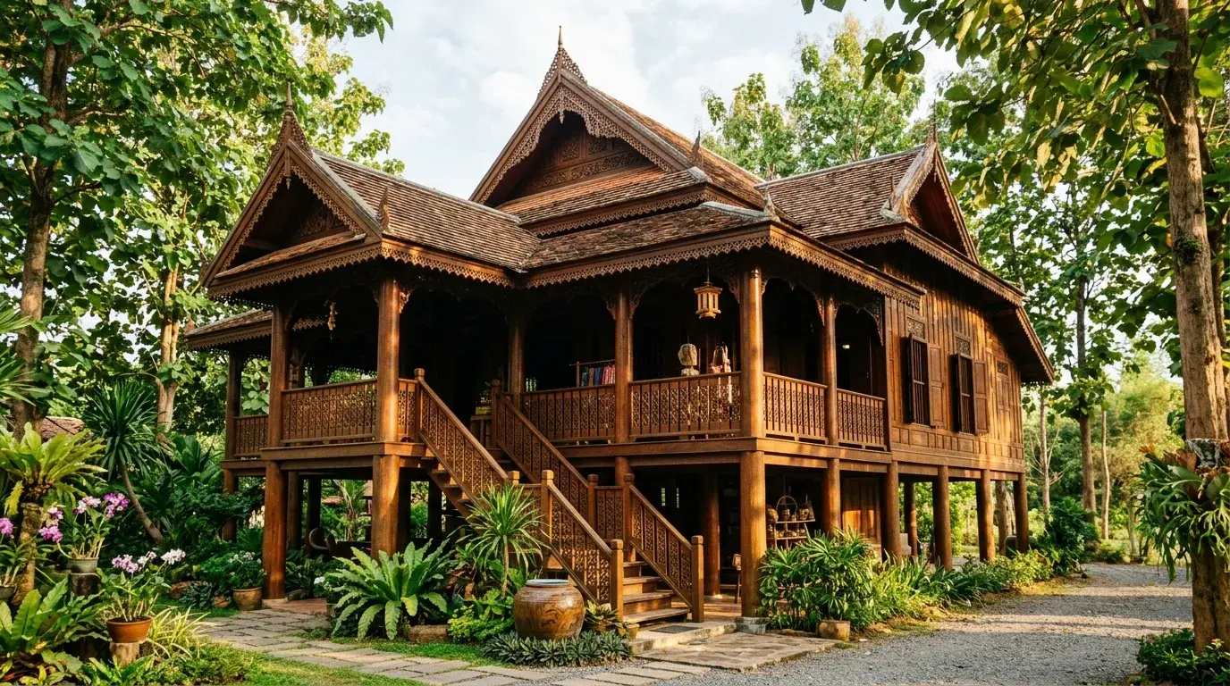 Laplae Teak Heritage District in Uttaradit, Uttaradit, Thailand