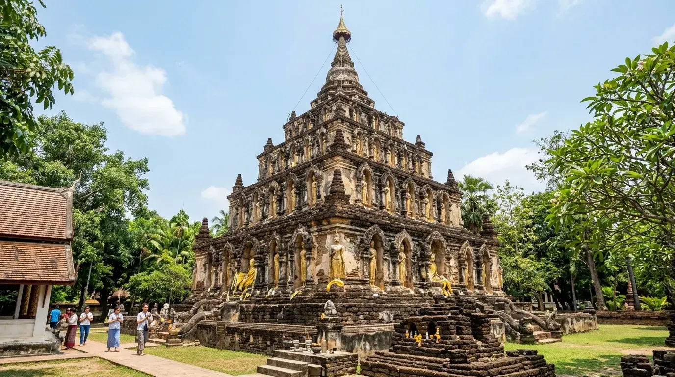 The Submerged City's Most Intact Temple at Wiang Kum Kam, Chiang Mai, Thailand