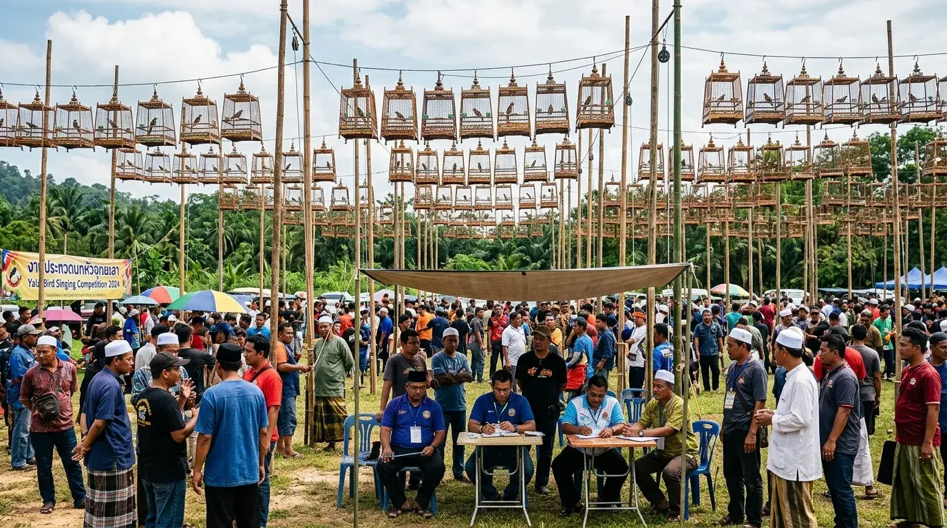 Yala Bird Singing Contest in Yala, Yala, Thailand