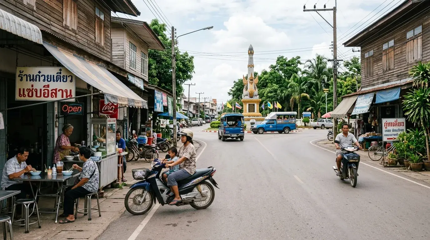 Quiet Isan Town Between Festivals in Yasothon, Yasothon, Thailand