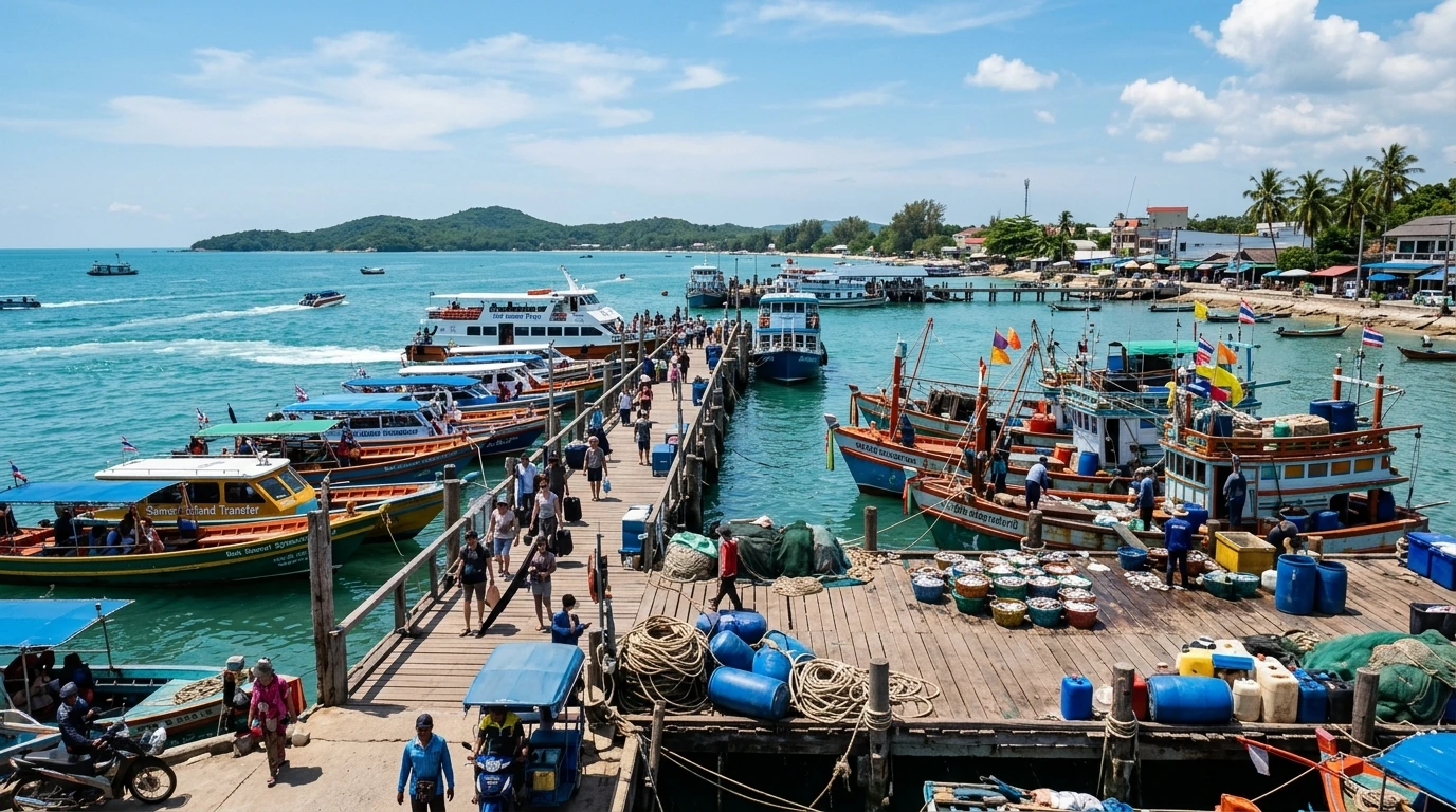 Fishing Port and Ferry Departure — Ban Phe, Rayong, Thailand