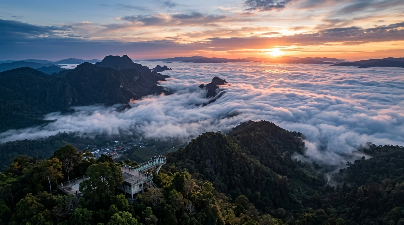 Sea of Mist at Dawn — Betong, Yala, Thailand