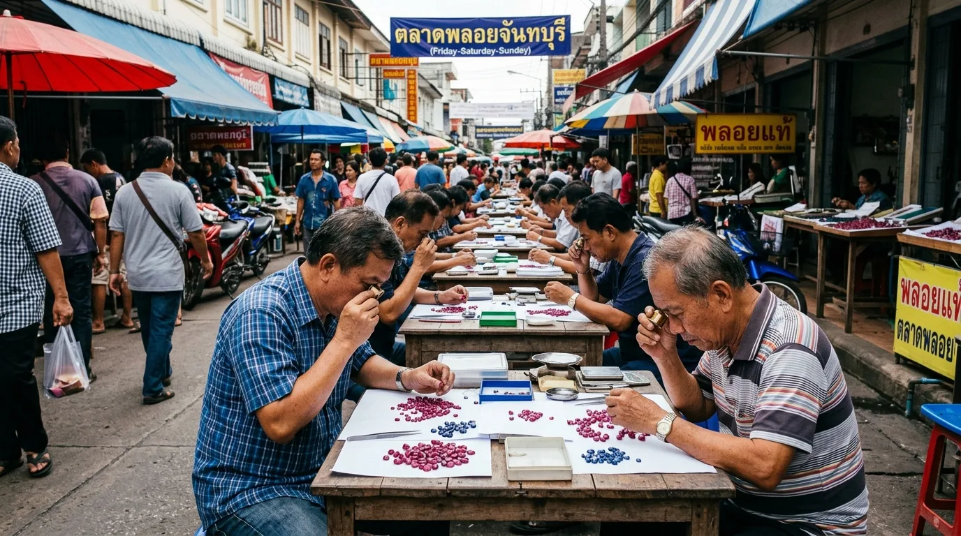 Gem Market Trading Floor Gem Market Trading Floor in Chanthaburi, Chanthaburi, Thailand