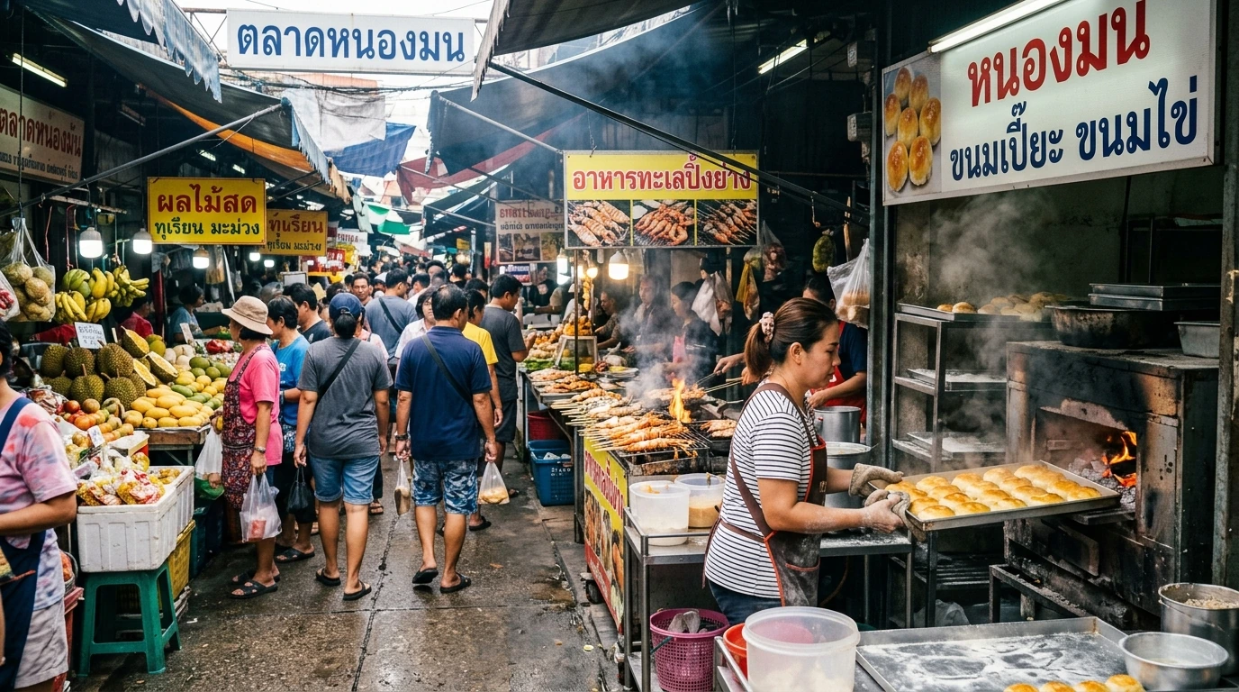 Nong Mon Market Bustle — Chonburi, Chonburi, Thailand