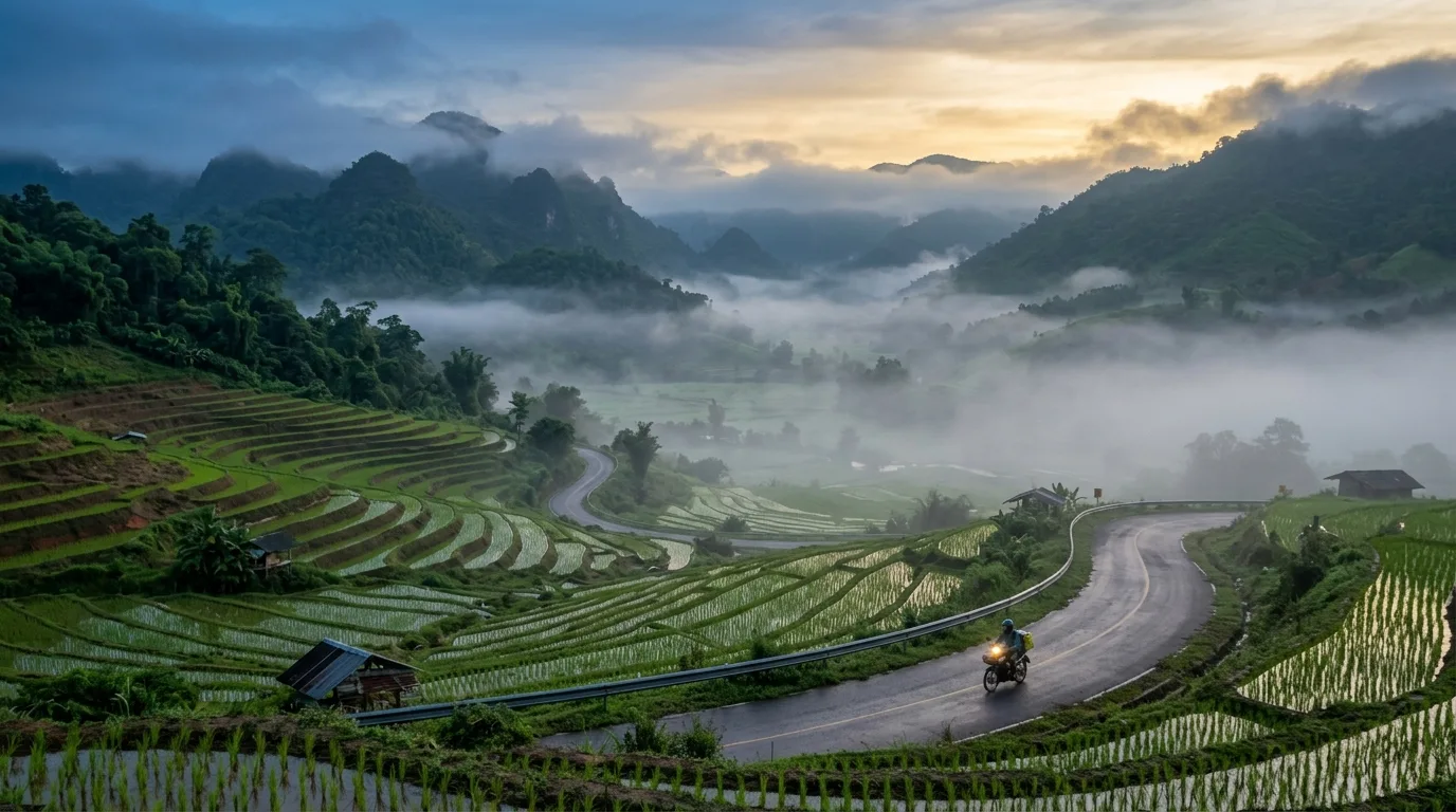Quiet Loei Mountain Morning Quiet Loei Mountain Morning in Dan Sai, Loei, Thailand