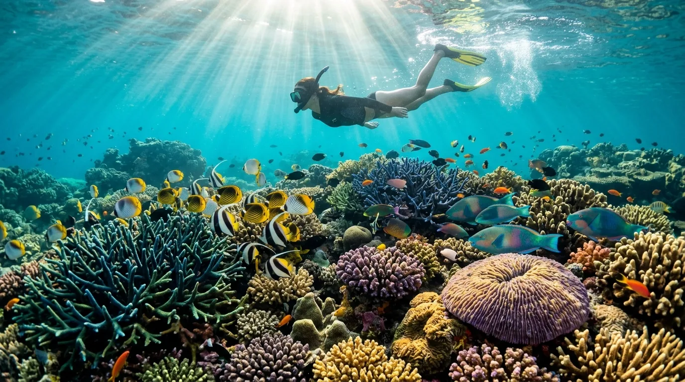 Snorkeling Among Coral Gardens Snorkeling Among Coral Gardens in Koh Racha, Phuket, Thailand
