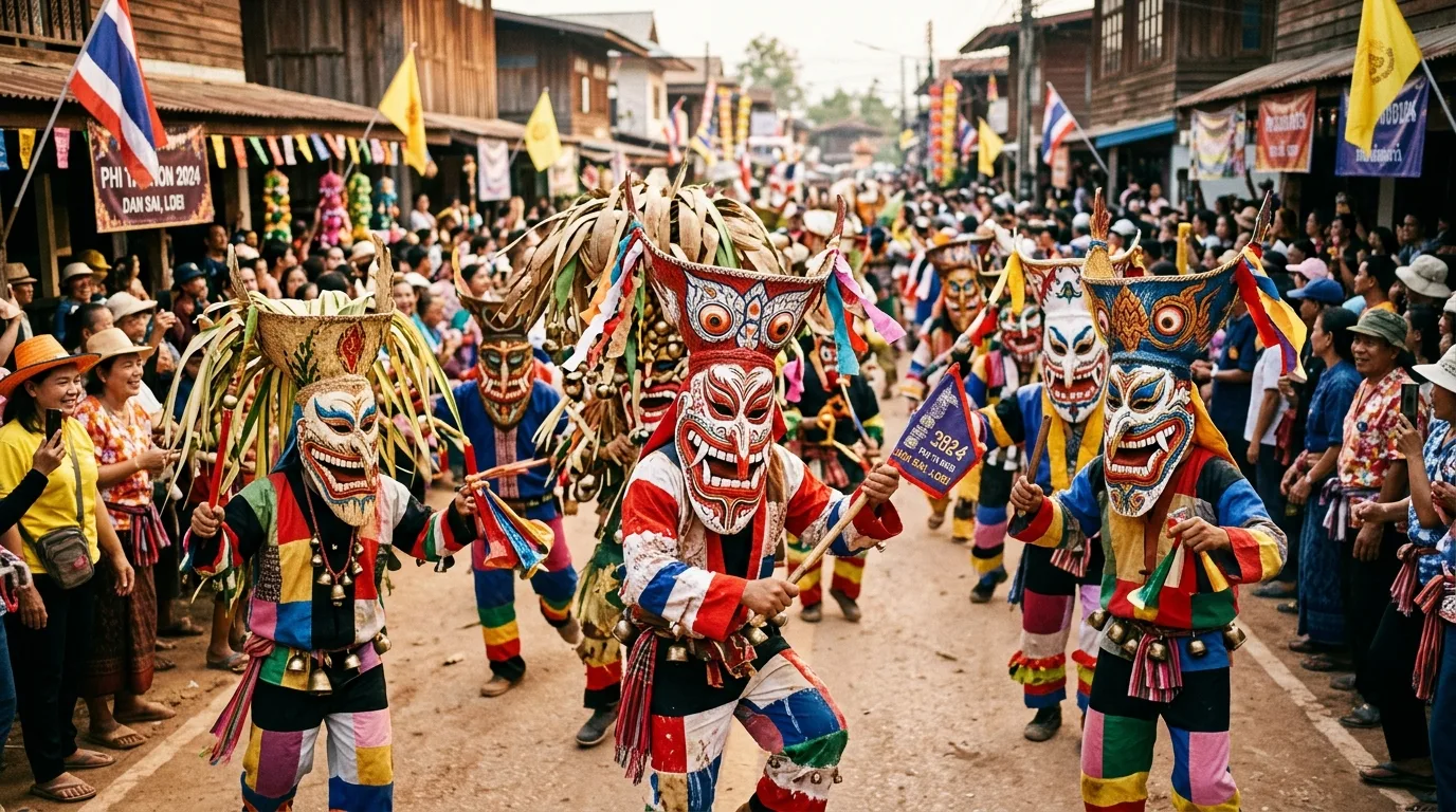 Phi Ta Khon Ghost Festival Phi Ta Khon Ghost Festival in Loei, Loei, Thailand