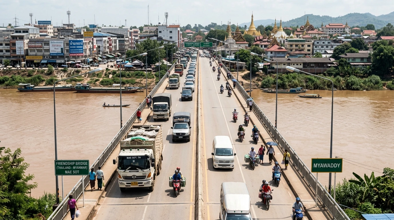 Moei River Border Crossing — Mae Sot, Tak, Thailand