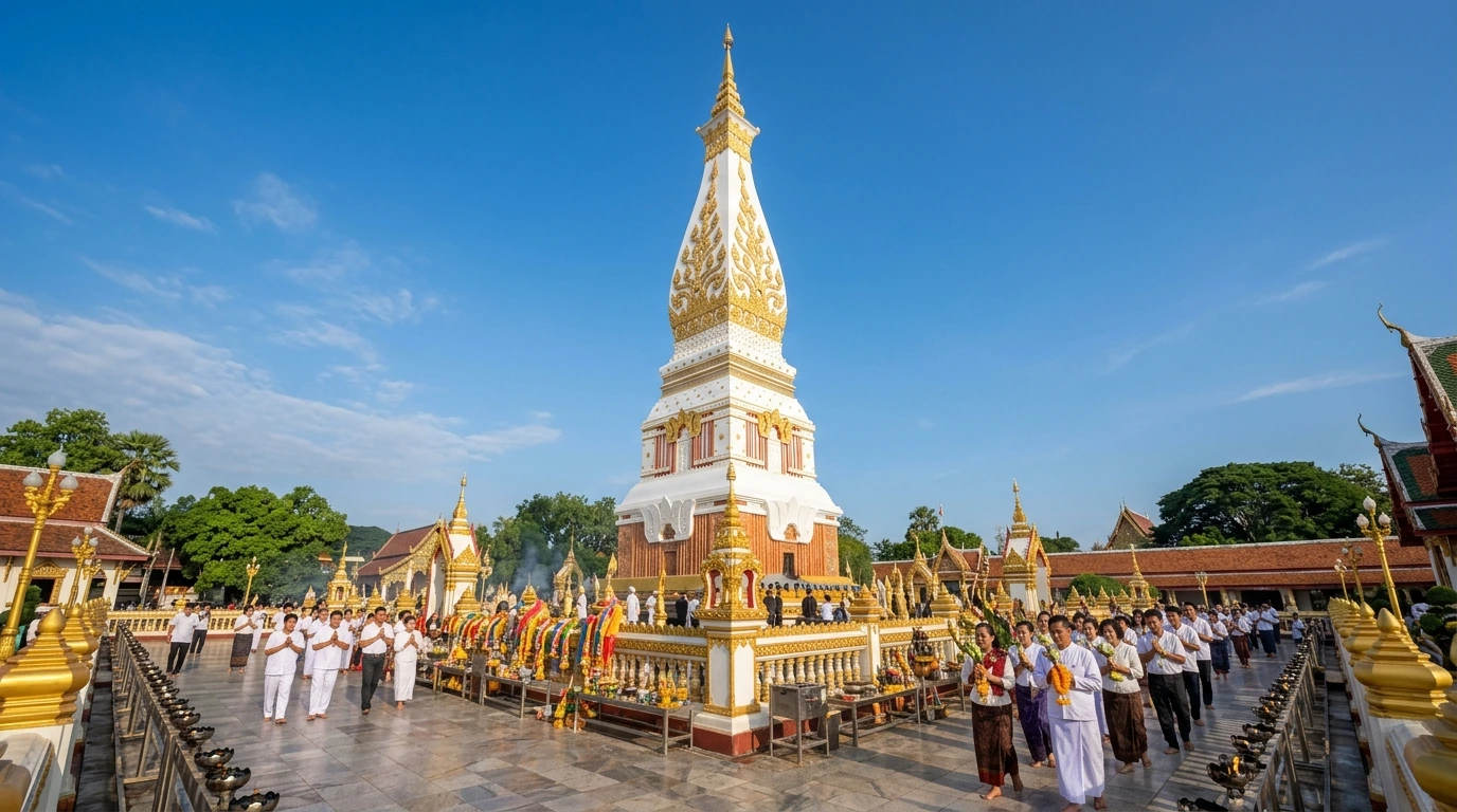 Wat Phra That Phanom Pilgrimage Site — Nakhon Phanom, Nakhon Phanom, Thailand