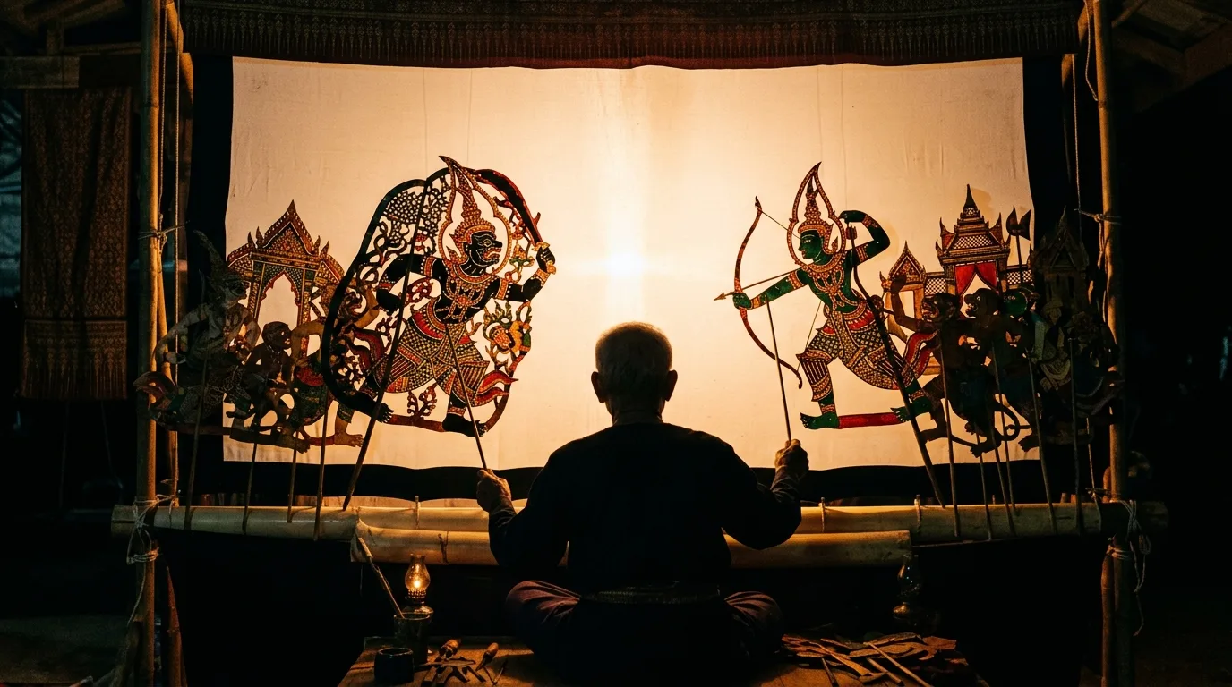 Nang Talung Shadow Puppet Performance Nang Talung Shadow Puppet Performance in Nakhon Si Thammarat, Nakhon Si Thammarat, Thailand